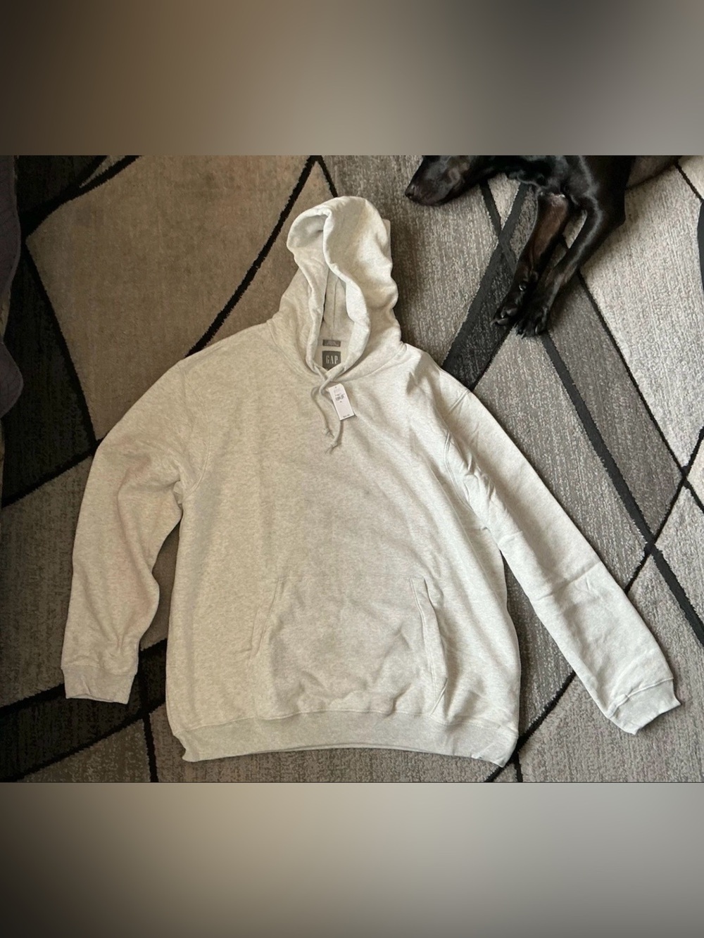 Size XL - Gap Light Gray Soft Cotton Blend Pullover Hoodie Sweatshirt